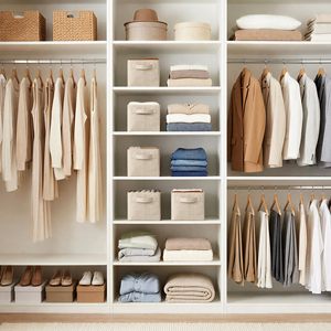 Custom Design Metal Frame <b>Linen</b> Closet Organizers Storage Bins Shelf Storage <b>Baskets</b> for Organizing Bedroom Wardrobe Organizer - Product Image 4