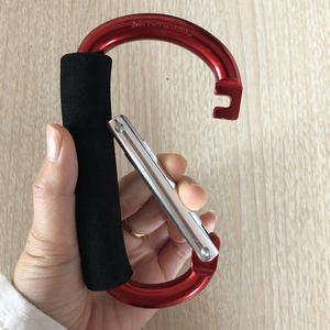 Özel büyük d şekilli metal alüminyum köpük alışveriş arabası mumya yapış karabina kanca klip - Product Image 4