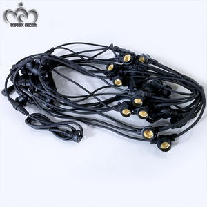 주식 손 E27 꽃줄 벨트 빛 블랙 고무 와이어 IP68 방수 헤비 듀티 LED 빛 화이트 220V 야외 크리스마스 문자열 - Product Image 3