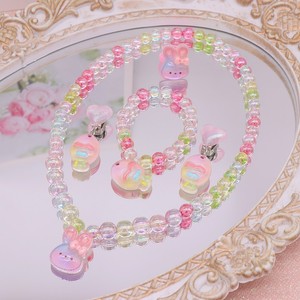 Nuevo Conjunto de Collar, Pendientes y Pulsera para Niñas, Diseño de Unicornio y Corazón, Joyería Fina de Plástico - Product Image 3