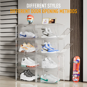 Boîte de rangement transparente pour baskets, boîte de présentation en acrylique pour objets de collection, boîte à chaussures - Product Image 2