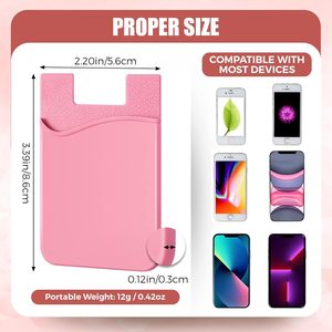 Porta carte in Silicone all'ingrosso della fabbrica compatibile con iPhone personalizzabile Logo Design stampato carta d'identità portafoglio cellulare - Product Image 3