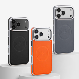 Simple Carbon Fiber TechWoven Magnetic Phone case for iPhone 17 16 Pro Max Pitaka fabric Lines Textured Electroplated <b>Back</b> Cover - Product Image 1