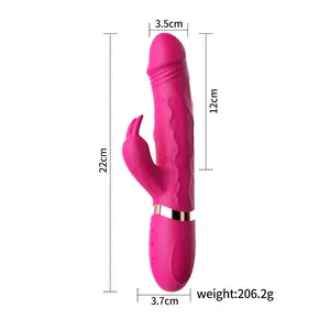 aktuell weibliche juguete sexuell wiederaufladbar groß Sex kaninchenvibrator klitoralische massage G-Punkt realistischer dildo-vibrator