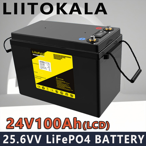 <span class=keywords><strong>Batterie</strong></span> LiFePO4 LiitoKala 24V 100Ah pour voiturette <span class=keywords><strong>de</strong></span> golf solaire, chariot élévateur, pack <span class=keywords><strong>de</strong></span> batteries étanche pour onduleur, système solaire, moteur <span class=keywords><strong>de</strong></span> bateau - Product Image 1