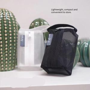 Оптовая продажа, прозрачная нейлоновая сетчатая косметичка из органзы с логотипом, водостойкая застежка-молния, маленькая косметичка для косметики - Product Image 3