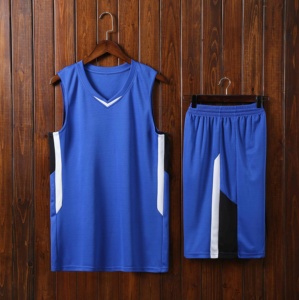 Set kaus basket cepat kering kustom seragam basket latihan dengan kemeja dan celana basket uniseks yang dapat disesuaikan - Product Image 5