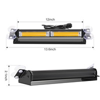 Nueva luz LED COB DE EMERGENCIA estroboscópica Flash 12V 24V luces de advertencia de parabrisas de coche de alta intensidad lámpara de señal intermitente de tablero de vehículo