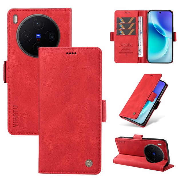 Feeling Skin Texture PU Leather Anti-Scratch Magnetic Flip Wallet Phone Case Lanyard for VIVO X300/X300 Pro/Y31 5G/Y21D/V60 LITE
