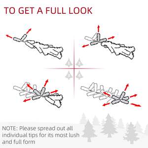 Árbol de Navidad Artificial Douglas Fir de 7.5 Pies (2.3m) con 500 Luces LED Blanco Cálido Preiluminadas, Árbol Realista para Interiores - Product Image 4