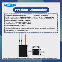 Sèche-cheveux lisseur certifié TUV CE CUL, module générateur d'ions plasma, ioniseur positif et négatif, 100-250V
