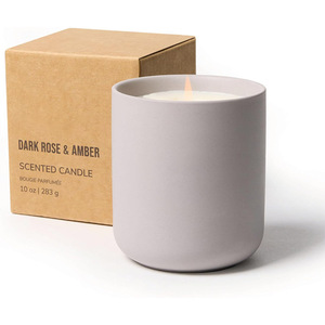 Tùy Chỉnh 8Oz 10Oz 12Oz Bắc Âu Phong Cách Thiết Kế Hiện Đại Dễ Thương Matte Gốm Handmade Đậu Nành Thơm Trang Trí Sang Trọng Nến - Product Image 1