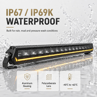 Barra de Luz LED IP67, Haz de Luz Concentrada y Difusa, con Certificación E-MARK R10 R148, Lámpara Auxiliar Todoterreno