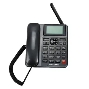 デュアルSIMカード付き固定電話FMMP3 MUTERECORD家庭用電話新しいコードレスデスクトップ電話