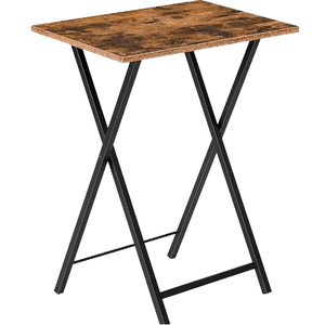 Tavolo da Pranzo Industriale Portatile Multifunzione in Legno, Design Pieghevole di Alta Qualità con Piano in Marmo e Gambe in Metallo, per Casa e Hotel - Product Image 1