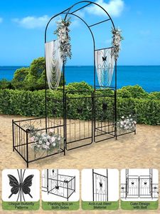 <span class=keywords><strong>Arche</strong></span> de clôture extérieure <span class=keywords><strong>en</strong></span> fer métallique certifiée écologique 200*52*205cm, clôture de sécurité robuste, facilement assemblable pour cérémonie ou <span class=keywords><strong>mariage</strong></span> - Product Image 2