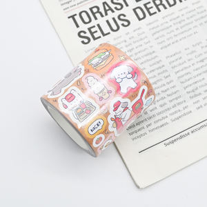 Rollo de pegatina de vinilo impermeable brillante con purpurina de dibujos animados, rollo de cinta washi, rollo de pegatina decorativa adhesiva personalizada con logotipo - Product Image 2