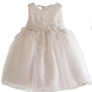 Clothing For Children Girls' Dress Sweet And Cute Style Fluffy Sleeveless Bow Knot Decoration Children's Princess Dress