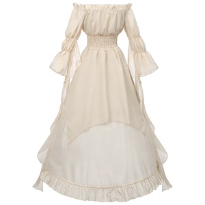 Robe de princesse médiévale Renaissance victorienne steampunk pour femmes, costume d'<span class=keywords><strong>Halloween</strong></span> WDEC-046 - Product Image 3