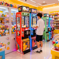 Máquina de garras operada con monedas Mega Mini, atrapa premios de peluches, gabinete metálico