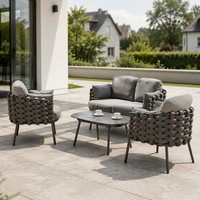 Ensemble de meubles d'extérieur Audu Modern Flat Pack avec assise confortable en osier et rotin pour hôtel et cour