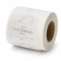 Etiquetas de Vino de Lujo con Estampado en Caliente con Lámina Dorada, Etiquetas Personalizadas de Papel Texturizado para Botellas de Vino, para Marcas de Bodegas B2B
