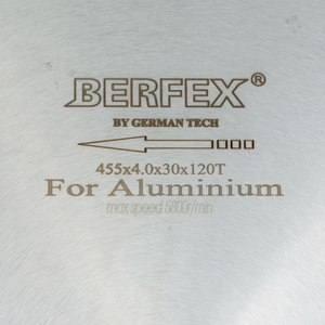 Hoja de Sierra Circular de Carburo TCT Industrial de 455 mm para Corte de Aluminio |   120 Dientes |   Eje de 30 mm |   Corte de 4.0 mm |   Venta al por Mayor OEM - Product Image 1