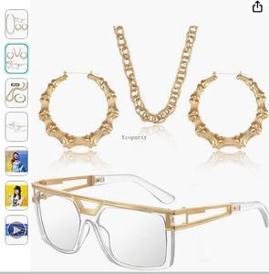 Accesorios <span class=keywords><strong>de</strong></span> los años 90, atuendo para <span class=keywords><strong>mujer</strong></span>, ropa <span class=keywords><strong>de</strong></span> los años 80, Kit <span class=keywords><strong>de</strong></span> <span class=keywords><strong>disfraz</strong></span> <span class=keywords><strong>de</strong></span> Hip Hop, gafas <span class=keywords><strong>de</strong></span> sol <span class=keywords><strong>de</strong></span> rapero <span class=keywords><strong>de</strong></span> la vieja escuela, pendientes <span class=keywords><strong>de</strong></span> cadena <span class=keywords><strong>de</strong></span> cuerda dorada sintética <span class=keywords><strong>de</strong></span> los años 80 - Product Image 2