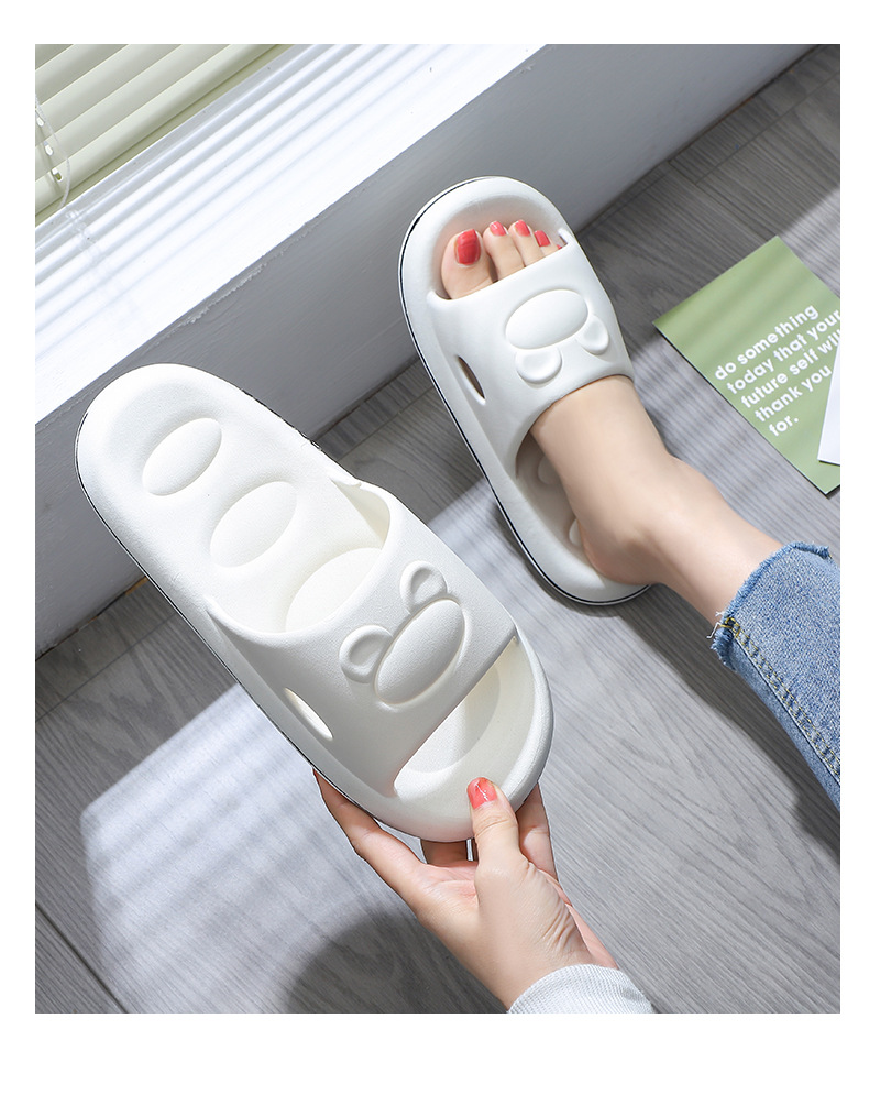 Summer Indoor Home non-slip Couples Slippers Thick Soled PVC Platform Slides Shoes