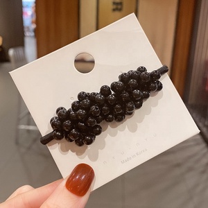 2024 Cao Cấp Màu Trắng Tinh Thể Ngọc Trai Đính Cườm Scrunchies Vòng Đeo Tay Tóc Quan Hệ Đồ Trang Sức Dày Cao Su Đàn Hồi Kéo Dài Ban Nhạc Cho Tóc - Product Image 3