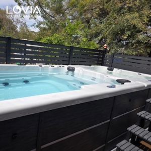 Piscina Spa Exterior con Hidromasaje, Combo de Piscina y Spa de 2 Zonas para Jardín y Proyectos Hoteleros, Precio de Fábrica - Product Image 1