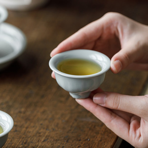 Guanlan Sky Blue Ru Kiln Small Ceramic Teacup Porcelain Round Personal <b>Tea</b> Cup For Kung Fu <b>Tea</b> <b>Set</b> - Product Image 1
