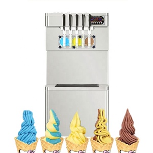 Máquina para Hacer Helado Suave de Yogur de 2.8 KW, 45-50 L/H, Precio de Fábrica, 5 Sabores Mixtos, con Función de Retención de Frescura - Product Image 3
