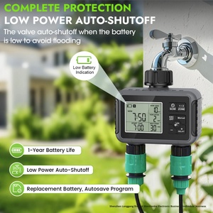 Digital <b>Timer</b> Drip Irrigation System with 2-Zone Automatic Watering Controller for Outdoor Use - Product Image 2