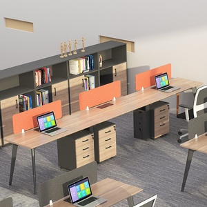 Modern Office Furniture Computer Cubicle <b>Work</b> <b>Station</b> 3 Person Office Desk Workstation - Product Image 1