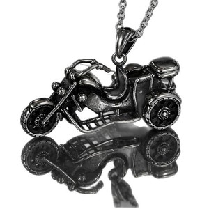 Yunnique – collier pendentif moto vintage en acier inoxydable, chaîne unisexe, bijoux cadeau - Product Image 3