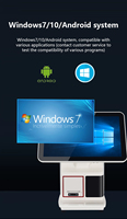 Android Win-dows POS System 15,6 pulgadas capacitiva todo en una pantalla táctil POS máquina caja registradora POS Terminal con impresora