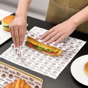 Factory Custom Logo PE Coated Food-grade Hamburger Deli Packaging Grease Proof Bake <b>Wrapping</b> <b>Paper</b> Coated Greaseproof <b>Paper</b> - Product Image 4