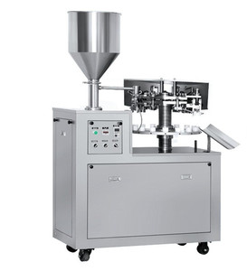 Semi-automatic plastic/aluminum tube filler and sealer