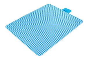 Couverture de camping imperméable à carreaux bleus et blancs, tapis familial Oxford à séchage rapide, tapis de pique-nique portable extra large - Product Image 3