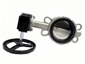 ביצועים גבוהים נירוסטה nbr epdm wafer סוג ידני שסתום פרפר כפול אקסצנטרי wcb oem flange קצוות מים - Product Image 4