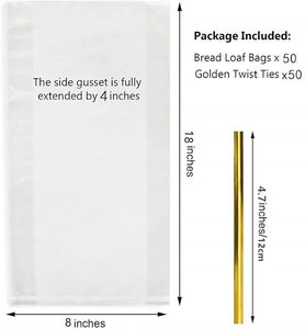 Bolsa retráctil de plástico PE transparente, reciclable y reutilizable, con asa de mano y grabado en relieve, para almacenamiento de pan, para panaderos caseros y propietarios de panaderías HCPACK - Product Image 4