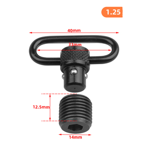 Kit de quincaillerie de poche à faible encombrement, boucle en D pivotante de 1,25 pouce ZW-19, 23g, composant de fixation antidérapant à bouton - Product Image 1