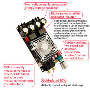 WUZHI AUDIO ZK-1602 Pure Post Stage Amplificador De Áudio Speaker Placa De Som Estéreo 160W + 160W One Click Bridging Mono 220W - Product Image 5