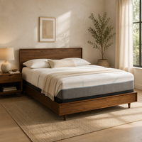 Matelas hybride de luxe à ressorts ensachés confortable avec housse amovible et tissu rafraîchissant, expédié compressé dans une boîte