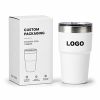 Gobelet isotherme en acier inoxydable à double paroi, tasse de voyage réutilisable pour le bureau, la maison, l'usage quotidien, couvercle sans BPA, 8 oz, 16 oz