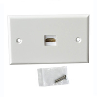 Adaptateur HDTV 4K HD à 90 degrés, femelle-femelle, encastrable, en matériau PC, noir/blanc, connecteur de plaque murale