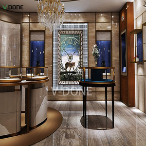 Toda la tienda Personalización de gama alta de lujo al por menor vitrina de joyería redonda vitrina de cristal vitrina de reloj - Product Image 2