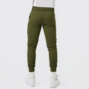 Pantaloni della tuta da uomo Skinny Street Wear Color verde con Zip Slim Fit pantaloni da corsa da uomo - Product Image 5