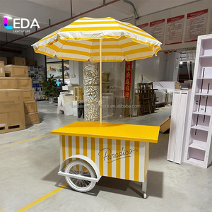 Carrito de Postres y Dulces LEDA de PVC Color Limón con Ruedas, Carrito Móvil para Decoración de Fiestas y Restaurantes - Product Image 2